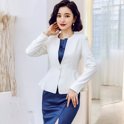 Women's dress suits set Women's slim formal suits set (jacket + dress) women's casual temperament professional wear