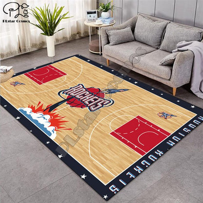 Carpet 3D Basketball Larger Mat Flannel Velvet Memory soft Rug Play Game Mats Baby Craming Bed Area Rugs Parlor Decor 015