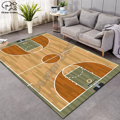 Carpet 3D Basketball Larger Mat Flannel Velvet Memory soft Rug Play Game Mats Baby Craming Bed Area Rugs Parlor Decor 015