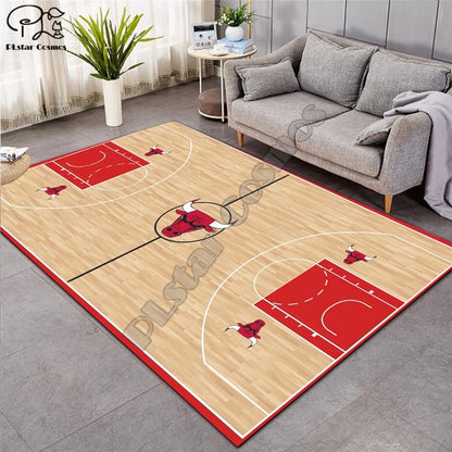 Carpet 3D Basketball Larger Mat Flannel Velvet Memory soft Rug Play Game Mats Baby Craming Bed Area Rugs Parlor Decor 015