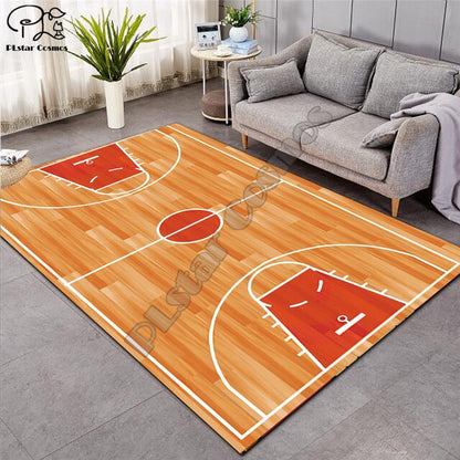 Carpet 3D Basketball Larger Mat Flannel Velvet Memory soft Rug Play Game Mats Baby Craming Bed Area Rugs Parlor Decor 015