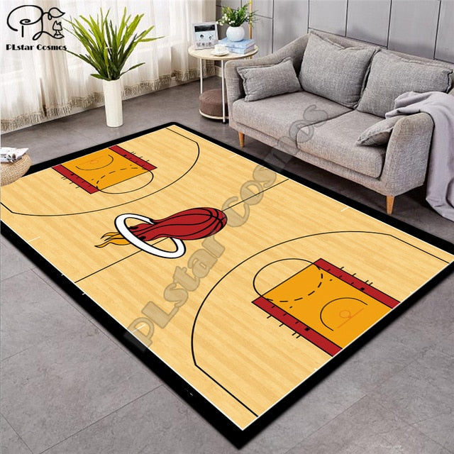 Carpet 3D Basketball Larger Mat Flannel Velvet Memory soft Rug Play Game Mats Baby Craming Bed Area Rugs Parlor Decor 015