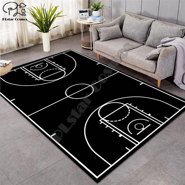 Carpet 3D Basketball Larger Mat Flannel Velvet Memory soft Rug Play Game Mats Baby Craming Bed Area Rugs Parlor Decor 015
