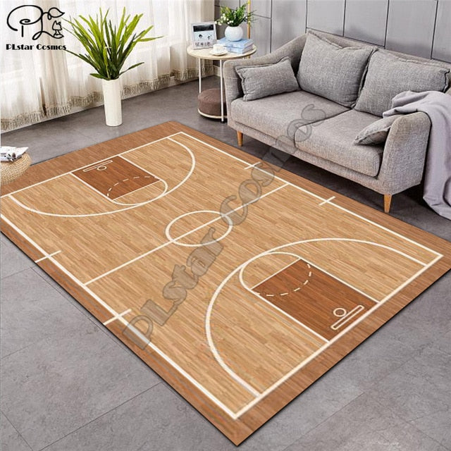 Carpet 3D Basketball Larger Mat Flannel Velvet Memory soft Rug Play Game Mats Baby Craming Bed Area Rugs Parlor Decor 015