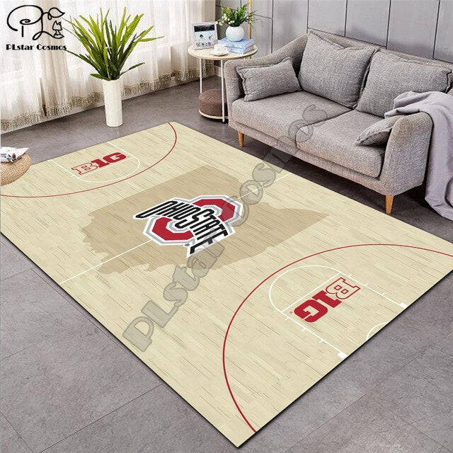 Carpet 3D Basketball Larger Mat Flannel Velvet Memory soft Rug Play Game Mats Baby Craming Bed Area Rugs Parlor Decor 015