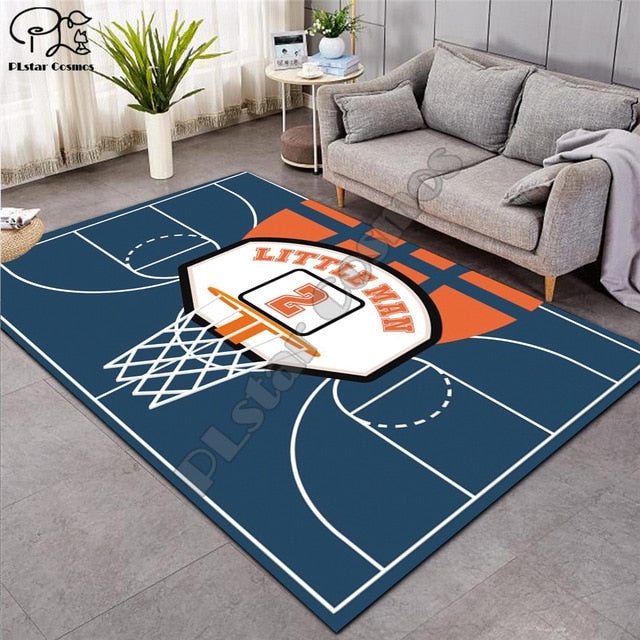 Carpet 3D Basketball Larger Mat Flannel Velvet Memory soft Rug Play Game Mats Baby Craming Bed Area Rugs Parlor Decor 015