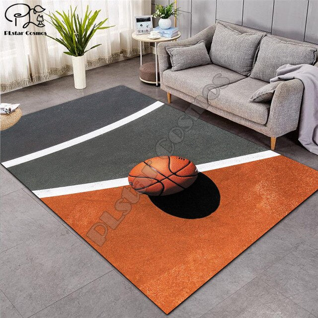 Carpet 3D Basketball Larger Mat Flannel Velvet Memory soft Rug Play Game Mats Baby Craming Bed Area Rugs Parlor Decor 015