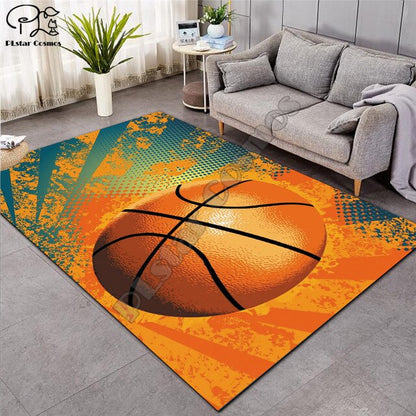 Carpet 3D Basketball Larger Mat Flannel Velvet Memory soft Rug Play Game Mats Baby Craming Bed Area Rugs Parlor Decor 015