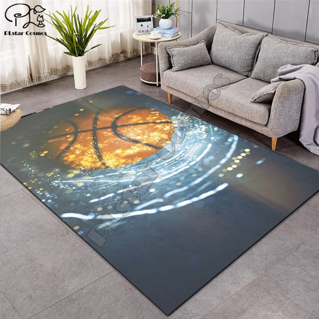 Carpet 3D Basketball Larger Mat Flannel Velvet Memory soft Rug Play Game Mats Baby Craming Bed Area Rugs Parlor Decor 015