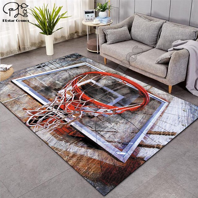 Carpet 3D Basketball Larger Mat Flannel Velvet Memory soft Rug Play Game Mats Baby Craming Bed Area Rugs Parlor Decor 015