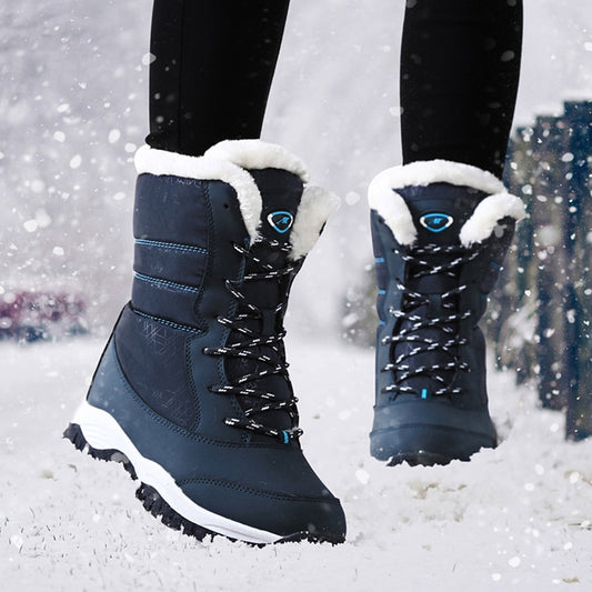 Women’s Waterproof Boots With Thick Fur