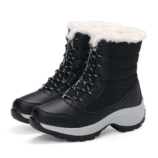 Women’s Waterproof Boots With Thick Fur