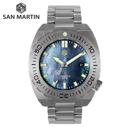 San Martin Diver Watch Men Mechanical Watches Automatic Sapphire Waterproof 500m Luminous Stainless Steel Limited Edition