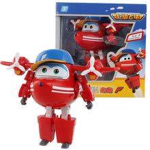 Charger l&#39;image dans la galerie, Big!!!15cm ABS Super Wings Deformation Airplane Robot Action Figures Super Wing Transformation toys for children gift Brinquedos
