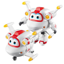 Charger l&#39;image dans la galerie, Big!!!15cm ABS Super Wings Deformation Airplane Robot Action Figures Super Wing Transformation toys for children gift Brinquedos
