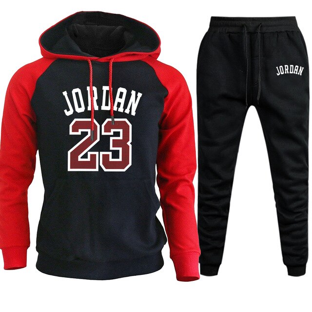 Jordan 23 Tracksuit Men Sets Winter Hoodies Pants 2 Piece Set 2019 Fashion Hoodie Sweater Mens Sweatshirt Sport Joggers Sweatpants Suit