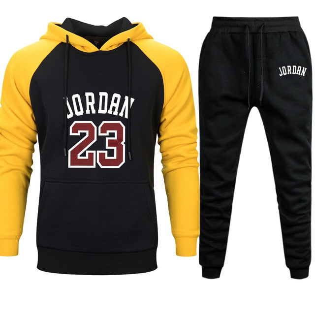 Jordan 23 Tracksuit Men Sets Winter Hoodies Pants 2 Piece Set 2019 Fashion Hoodie Sweater Mens Sweatshirt Sport Joggers Sweatpants Suit