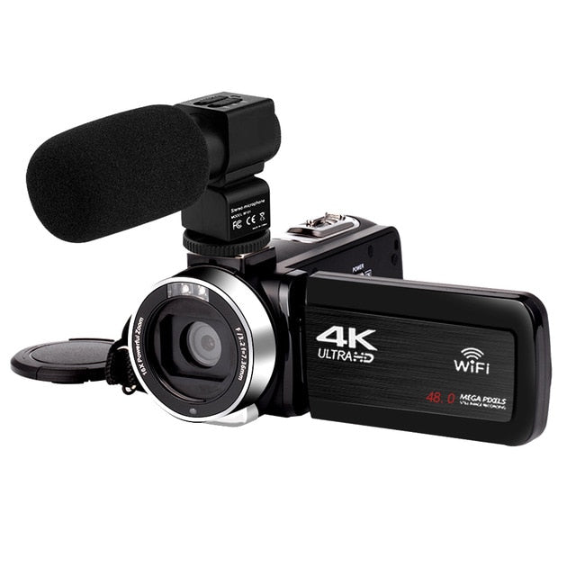 KOMERY New Release Video Camcorder 4K WiFi 48MP Built-in Fill Light Touch Screen Vlogging For Youbute Recorder Digital Camera