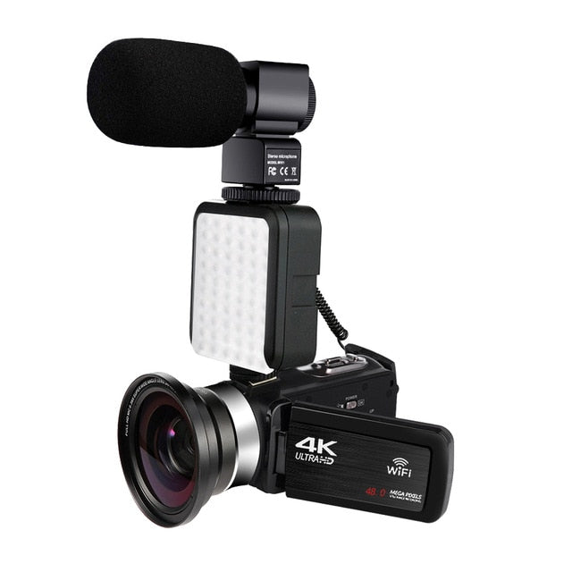 KOMERY New Release Video Camcorder 4K WiFi 48MP Built-in Fill Light Touch Screen Vlogging For Youbute Recorder Digital Camera
