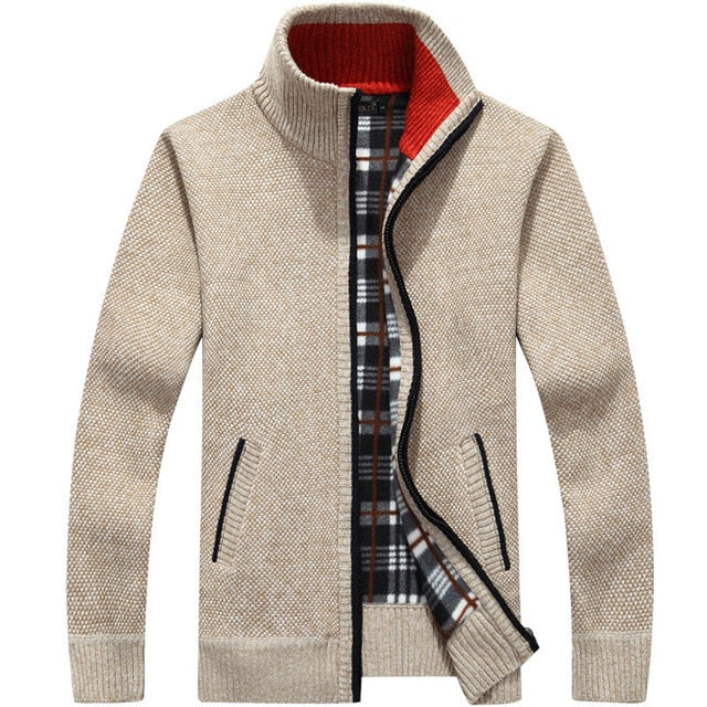 Men's Winter Thick Knitted Sweater Coat