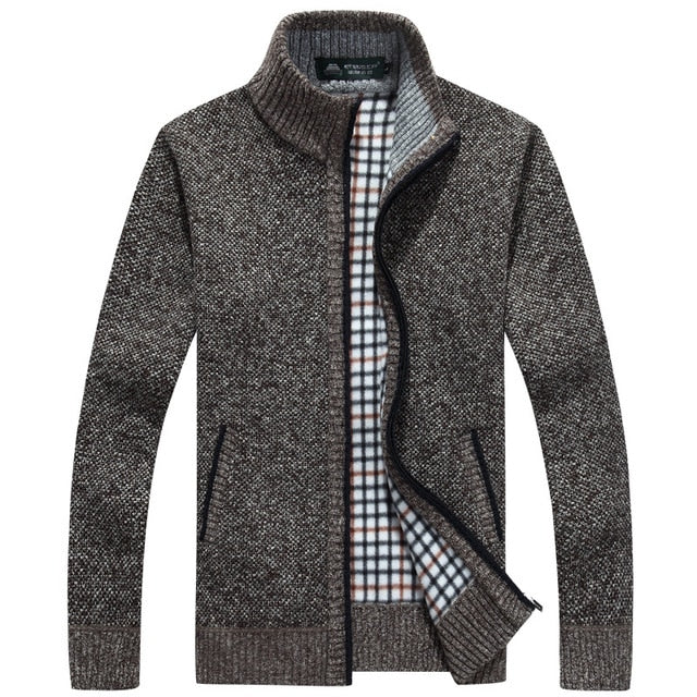 Men's Winter Thick Knitted Sweater Coat