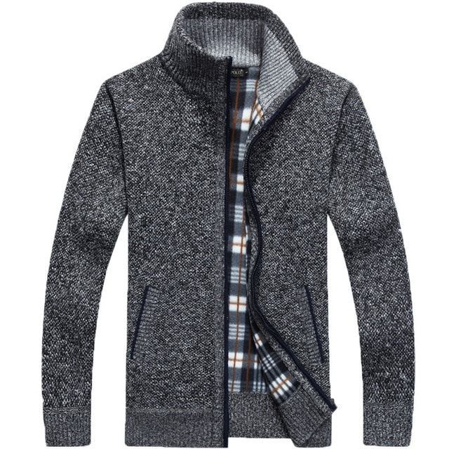 Men's Winter Thick Knitted Sweater Coat