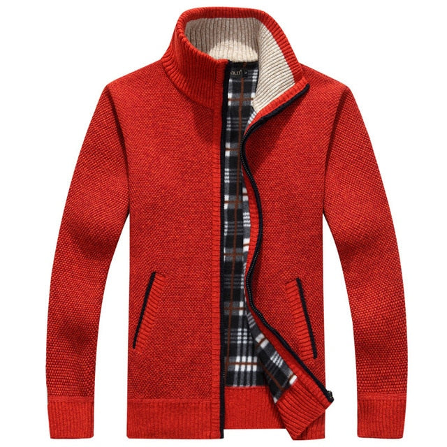Men's Winter Thick Knitted Sweater Coat