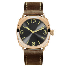 Load image into Gallery viewer, San Martin Vintage Bronze Fashion Simple Automatic Men&#39;s Mechanical Watch 200M Water Resistant Holvin Leather Strap Relojes
