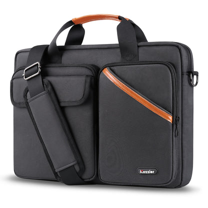 iCozzier 15.6 Inch Multi-pocket Laptop Sleeve Briefcase Large Capacity Shoulder Bag Electronic Accessories Organizer Case