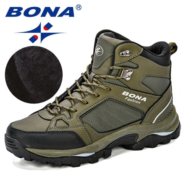 BONA Men Boots Anti-Skidding Leather Shoes