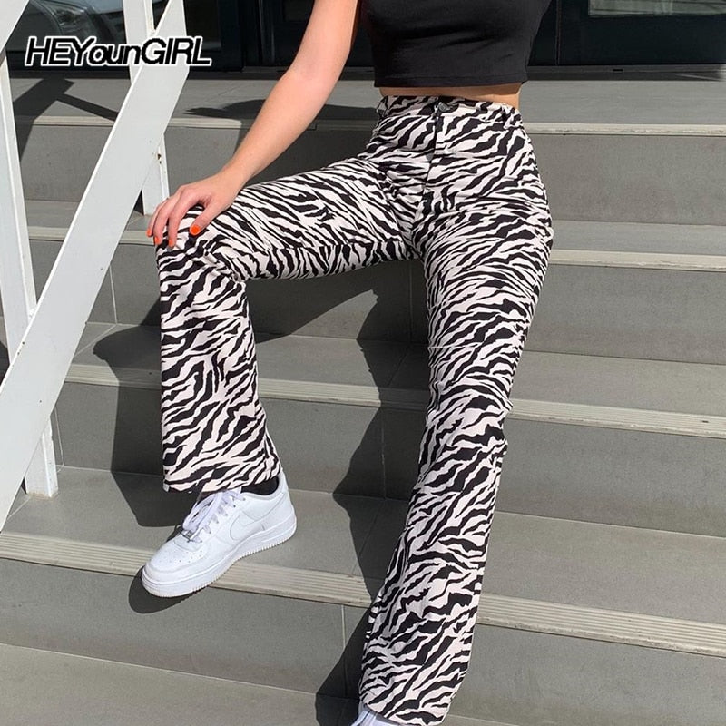Zebra Animal Print Elegant Pants
