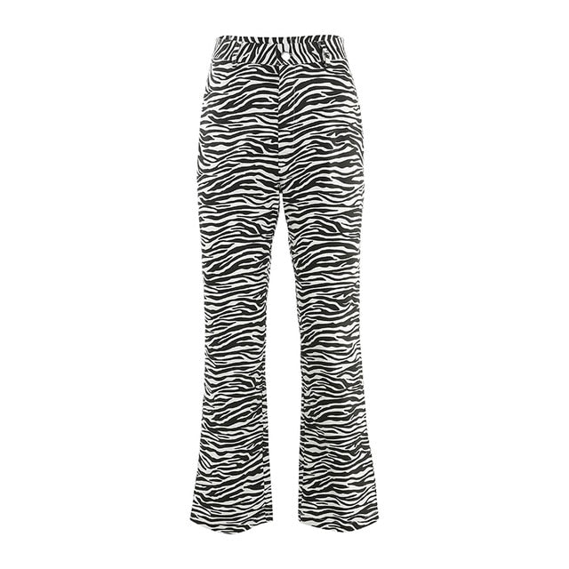 Zebra Animal Print Elegant Pants