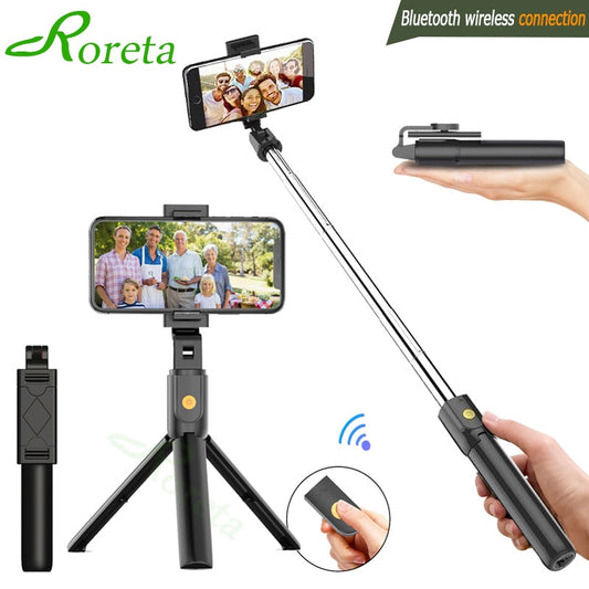 Wireless Bluetooth Selfie Stick Foldable Mini Tripod Expandable