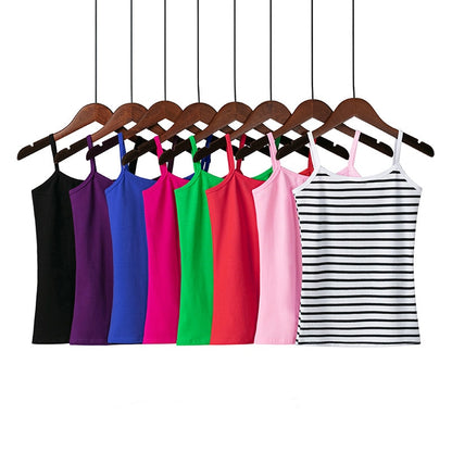 XS-3XL Spaghetti Strap Cami Women Fitness Cotton Tank Top Spring Summer Singlet Vest Stretch Undershirt Camisole Streetwear Tops