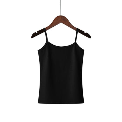 XS-3XL Spaghetti Strap Cami Women Fitness Cotton Tank Top Spring Summer Singlet Vest Stretch Undershirt Camisole Streetwear Tops
