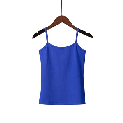 XS-3XL Spaghetti Strap Cami Women Fitness Cotton Tank Top Spring Summer Singlet Vest Stretch Undershirt Camisole Streetwear Tops
