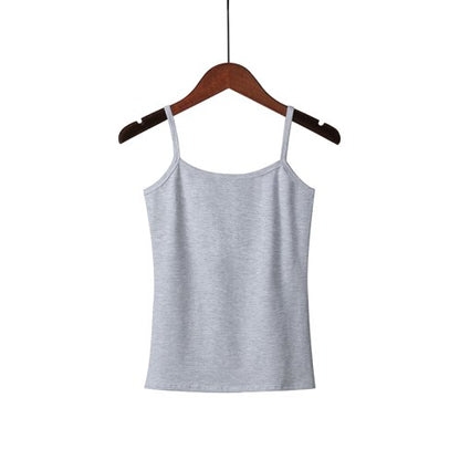 XS-3XL Spaghetti Strap Cami Women Fitness Cotton Tank Top Spring Summer Singlet Vest Stretch Undershirt Camisole Streetwear Tops