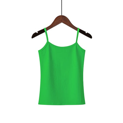 XS-3XL Spaghetti Strap Cami Women Fitness Cotton Tank Top Spring Summer Singlet Vest Stretch Undershirt Camisole Streetwear Tops