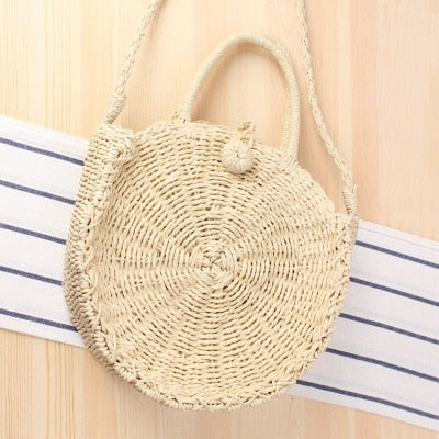 Round Straw Raffia circle Rattan bags