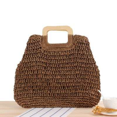 Round Straw Raffia circle Rattan bags