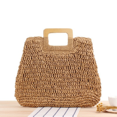 Round Straw Raffia circle Rattan bags