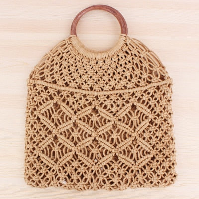 Round Straw Raffia circle Rattan bags