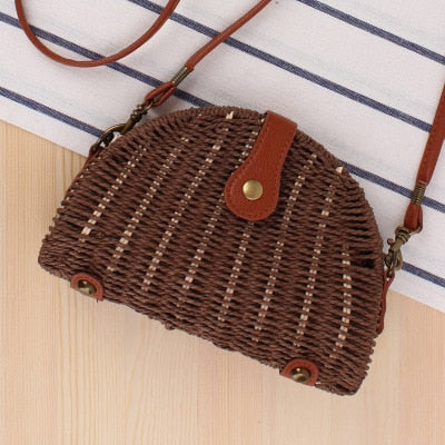Round Straw Raffia circle Rattan bags