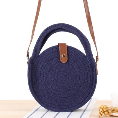 Round Straw Raffia circle Rattan bags