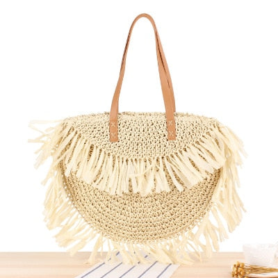 Round Straw Raffia circle Rattan bags