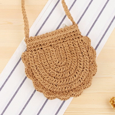 Round Straw Raffia circle Rattan bags