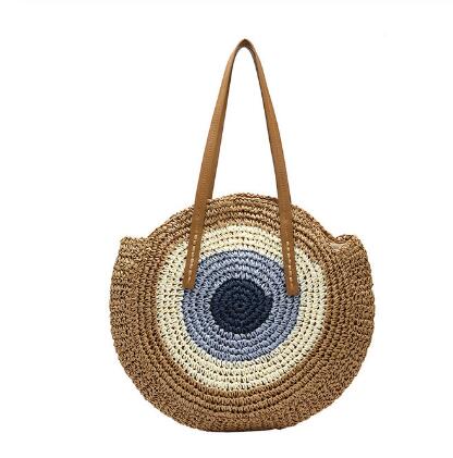Round Straw Raffia circle Rattan bags