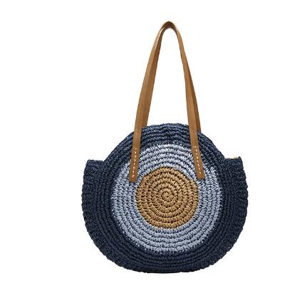 Round Straw Raffia circle Rattan bags