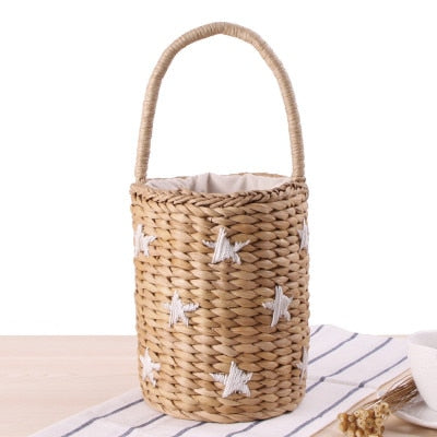 Round Straw Raffia circle Rattan bags