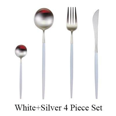 Gold Flatware Fork Knife Spoon Silverware Set